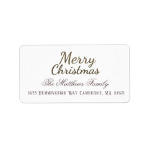 Merry kerstcadeaulabel met briefkaart met feestdag