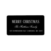 Merry kerstcadeaulabel met briefkaart met feestdag etiket (Voorkant)