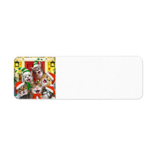 Merry kerstcadeaulabel voor feestdag etiket