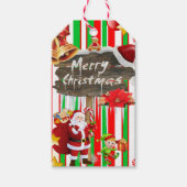 Merry kerstcadeaus Labels Snowman Cadeaulabel (Voorkant)