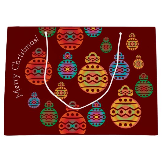 Merry kerstcadeautas groot cadeauzakje (Voorkant)