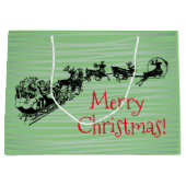 Merry kerstcadeautas groot cadeauzakje (Voorkant)