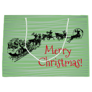 Merry kerstcadeautas groot cadeauzakje