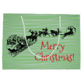 Merry kerstcadeautas groot cadeauzakje (Achterkant)