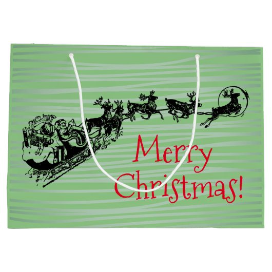 Merry kerstcadeautas groot cadeauzakje (Achterkant)