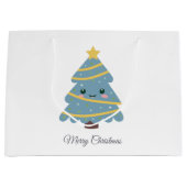 Merry kerstcadeautas groot cadeauzakje (Voorkant)