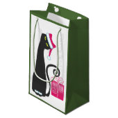 Merry kerstcadeautas klein cadeauzakje (Voorkant Gekanteld)