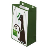 Merry kerstcadeautas klein cadeauzakje (Achterkant Gekanteld)