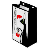 Merry kerstcadeautas klein cadeauzakje (Voorkant Gekanteld)