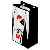 Merry kerstcadeautas klein cadeauzakje (Achterkant Gekanteld)