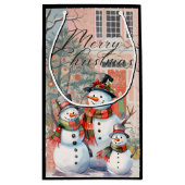 Merry kerstcadeautas klein cadeauzakje (Achterkant)