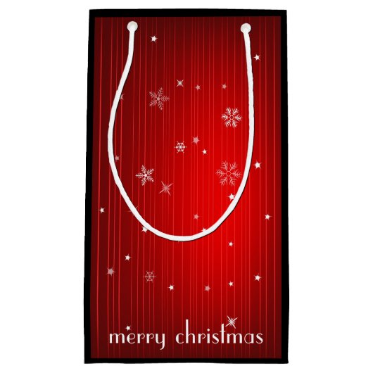 Merry kerstcadeautas klein cadeauzakje (Voorkant)