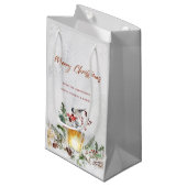 Merry kerstcadeautas klein cadeauzakje (Voorkant Gekanteld)