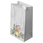 Merry kerstcadeautas klein cadeauzakje (Achterkant Gekanteld)