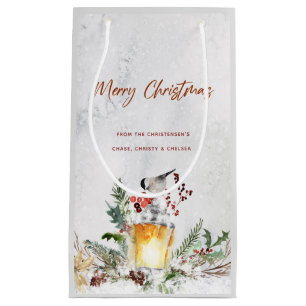 Merry kerstcadeautas klein cadeauzakje