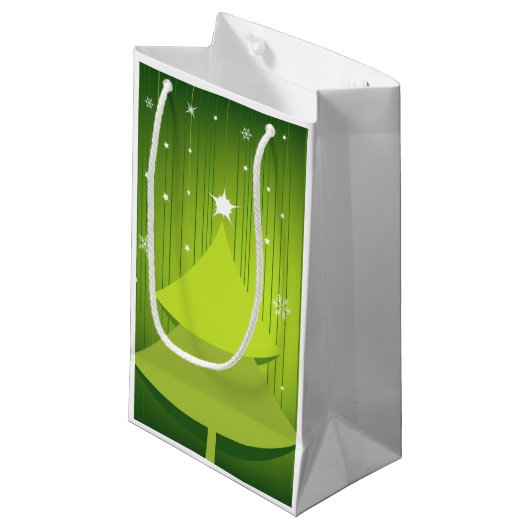Merry kerstcadeautas klein cadeauzakje (Voorkant Gekanteld)