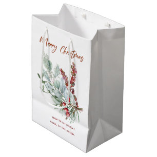 Merry kerstcadeautas medium cadeauzakje