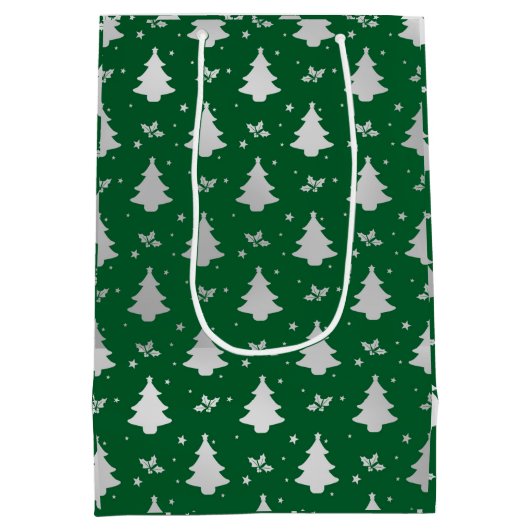 Merry kerstcadeautas medium cadeauzakje (Achterkant)