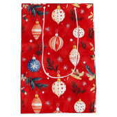 Merry kerstcadeautas medium cadeauzakje (Achterkant)