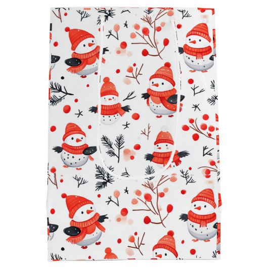 Merry kerstcadeautas medium cadeauzakje (Achterkant)