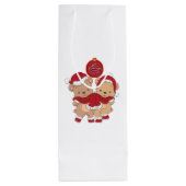 Merry kerstcadeautas wijn cadeautas (Achterkant)