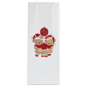Merry kerstcadeautas wijn cadeautas (Voorkant)