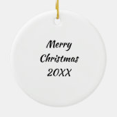 Merry kerstcadeautje met kakkerlakken Foto Keramisch Ornament (Achterkant)