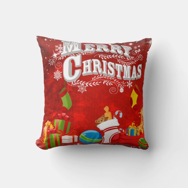 Merry-kerstcadeautjes Pillow Kussen (Voorkant)
