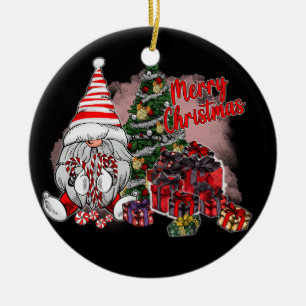 Merry-kerstcadeautjes voor Gnome Keramisch Ornament