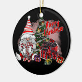 Merry-kerstcadeautjes voor Gnome Keramisch Ornament (Links)