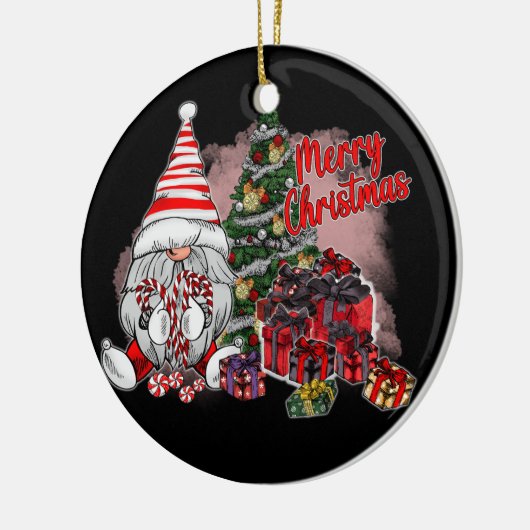 Merry-kerstcadeautjes voor Gnome Keramisch Ornament (Links)