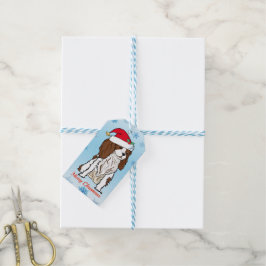Merry KerstCavalier King Charles Cadeaulabel