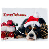 Merry KerstCavalier King Charles Spaniel Groot Cadeauzakje (Achterkant)