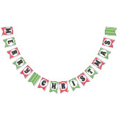 Merry-kerstchevron-strepen Vlaggetjes (Alle)