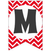 Merry-kerstchevron-strepen Vlaggetjes (Eerste vlag)