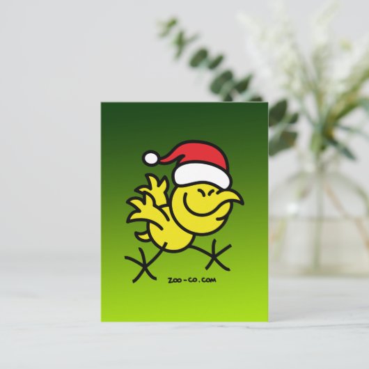 Merry KerstChicken Feestdagenkaart (Staand voorkant)