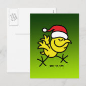 Merry KerstChicken Feestdagenkaart (Voorkant / Achterkant)
