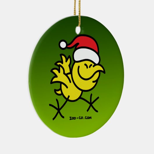 Merry KerstChicken Keramisch Ornament (Rechts)