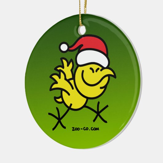 Merry KerstChicken Keramisch Ornament (Links)