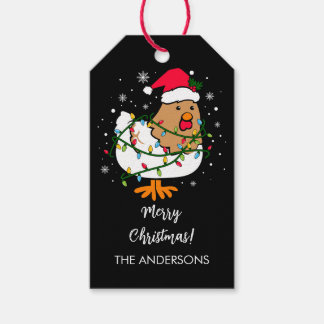 Merry KerstChicken kerst - Gepersonaliseerde Gif Cadeaulabel