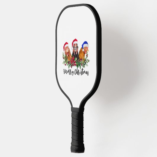 Merry KerstChicken Pickleball Paddle (Links)