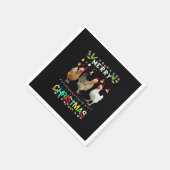 Merry KerstChicken Shirt Santa Hat Lights Xma Servet (Hoek)