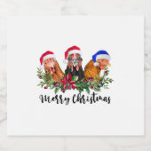 Merry KerstChicken Sparkling Wijnetiket (Enkel label)