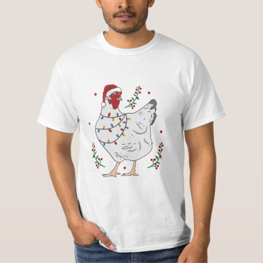 Merry KerstChicken T-shirt (Voorkant)
