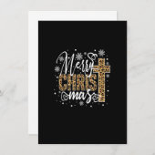 Merry KerstChristus Cross Leopard Xmas Funny Ho Kaart (Voorkant / Achterkant)