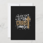 Merry KerstChristus Cross Leopard Xmas Funny Ho Kaart (Voorkant)