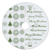 Merry Kerstcollage F Green Fleece Kerstboom Rok (Voorkant)