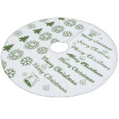 Merry Kerstcollage F Green Fleece Kerstboom Rok (Gekanteld)
