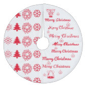 Merry Kerstcollage Fleece Kerstboom Rok (Voorkant)