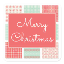Merry Kerstcountry quilt Sticker